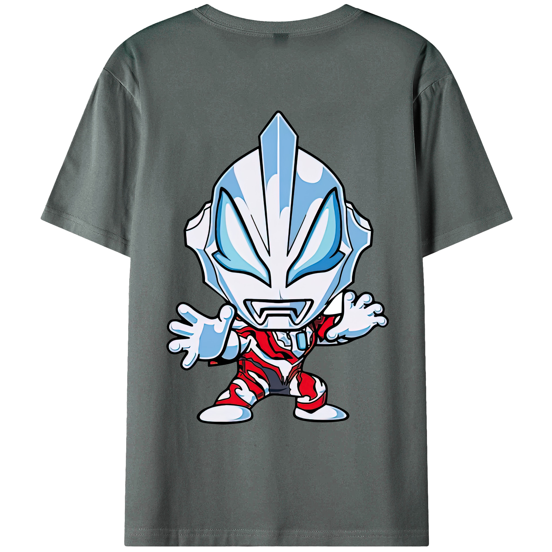 （画像用） ウルトラマン Ultraman 綿100％ メンズ半袖Tシャツ（バックプリント） 通気性